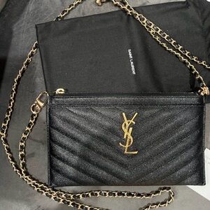 YSL monogram clutch & crossbody